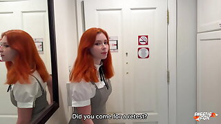 Passionate Fucking upon Redhead Student and Cum In excess of Face