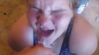 Cum Facials compilation on troubling horny teens huge loads hitting, mouth, up the nose, eyes and hair